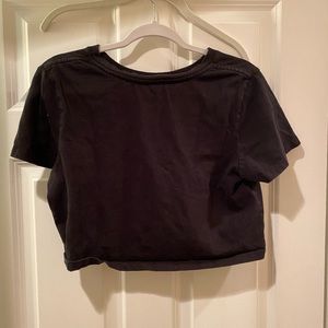 Black Urban outfitters cropped tee